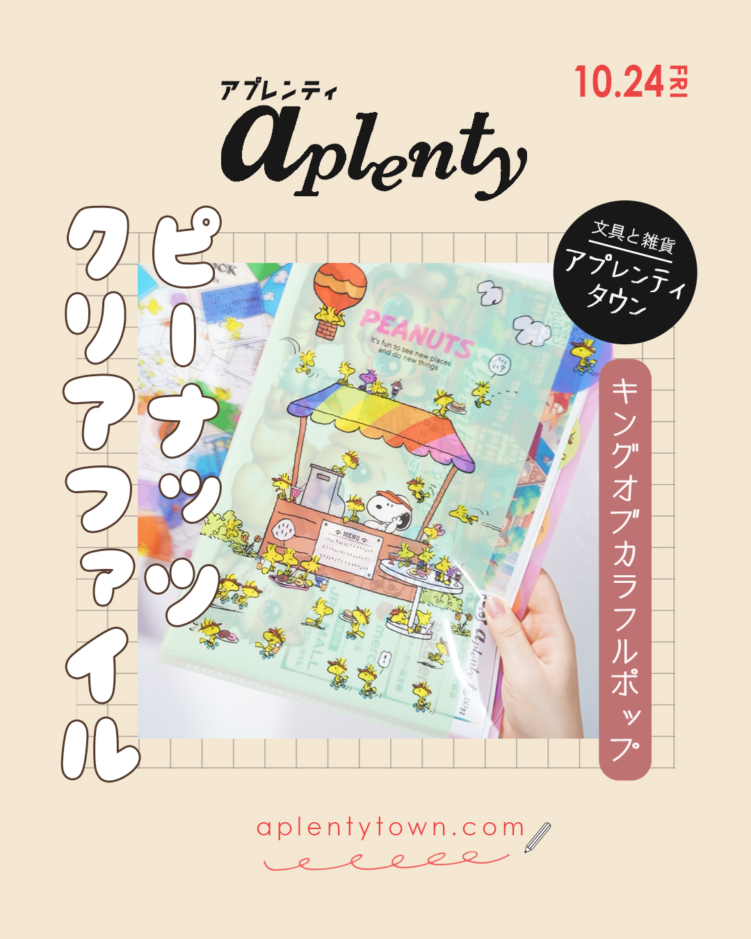 キングオブカラフルポップピーナッツキャラクターのクリアファイル️Tiktok更新しました。