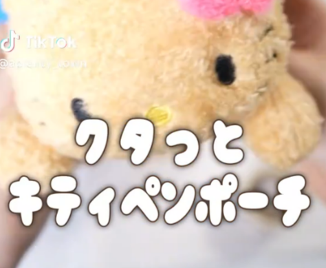 ハローキティ　くたっとペンポーチ✨  Tiktok更新しました。